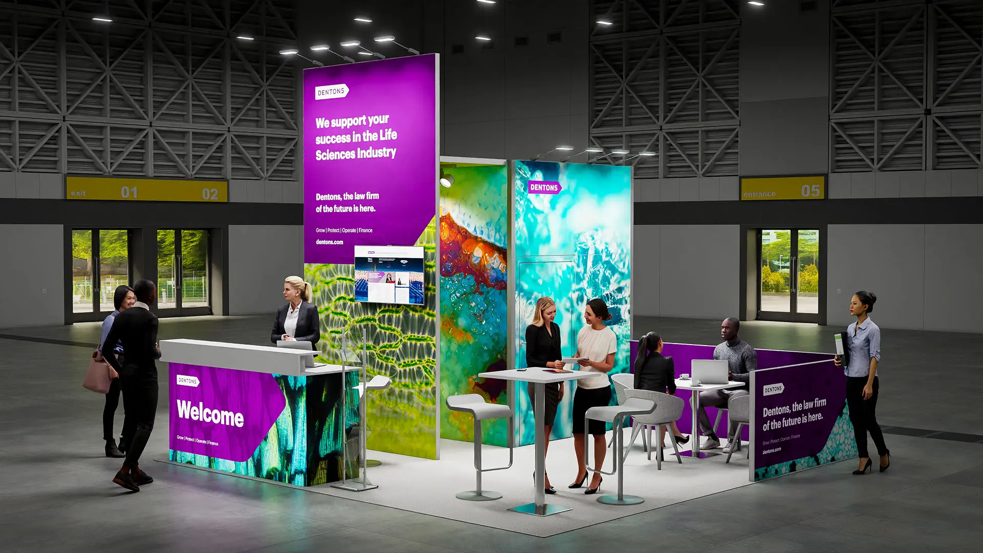 Messestand Dentons – Referenz Messebau Berlin